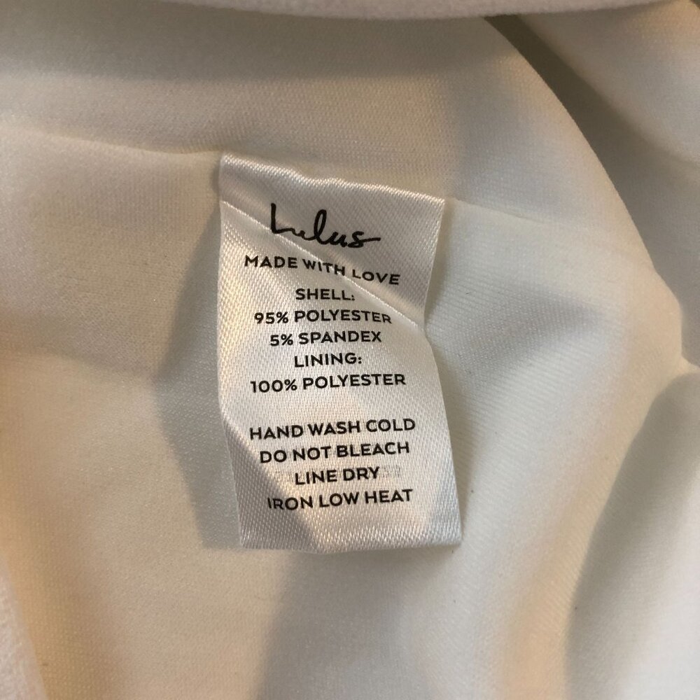 Lulus Magnificent Impression White Square Neck Short Sleeve Maxi Dress Slit S - Picture 9 of 10